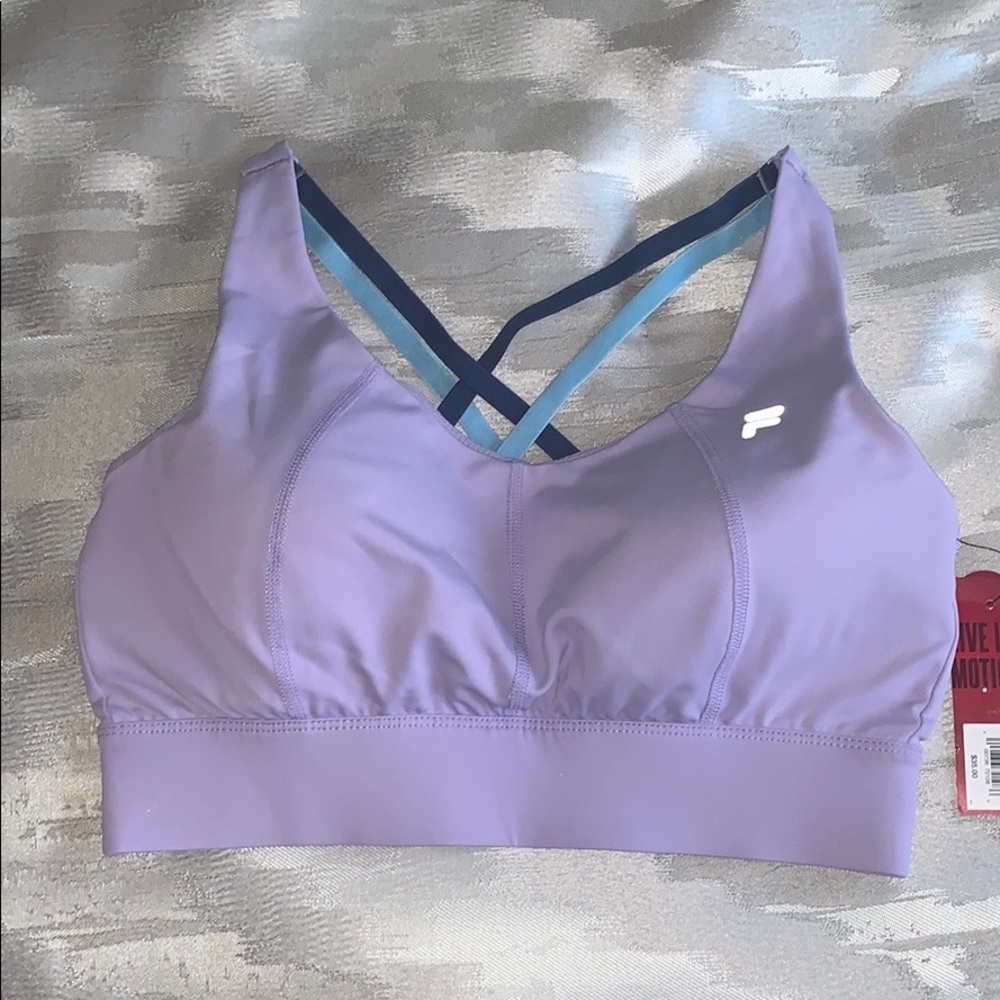 NWT Fila Lavendar Strappy Sports Bra Size M